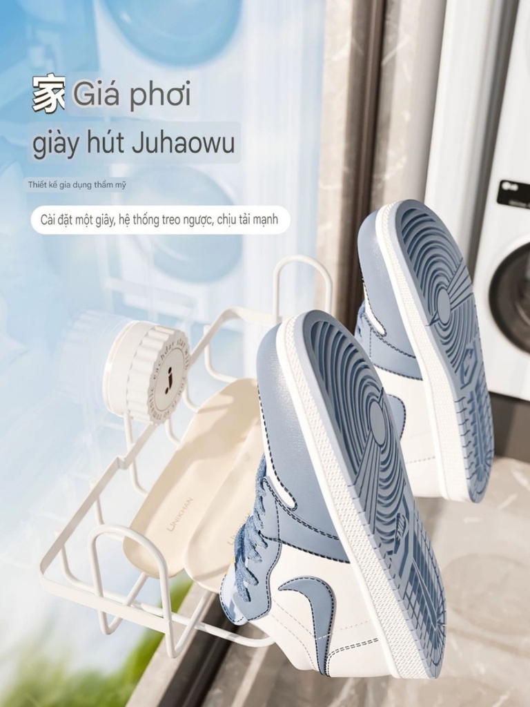 Giá phơi khô giày dép loại hút tường