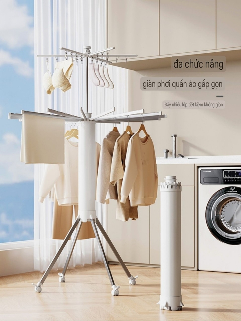 Giá phơi quần áo kiểu gấp gọn