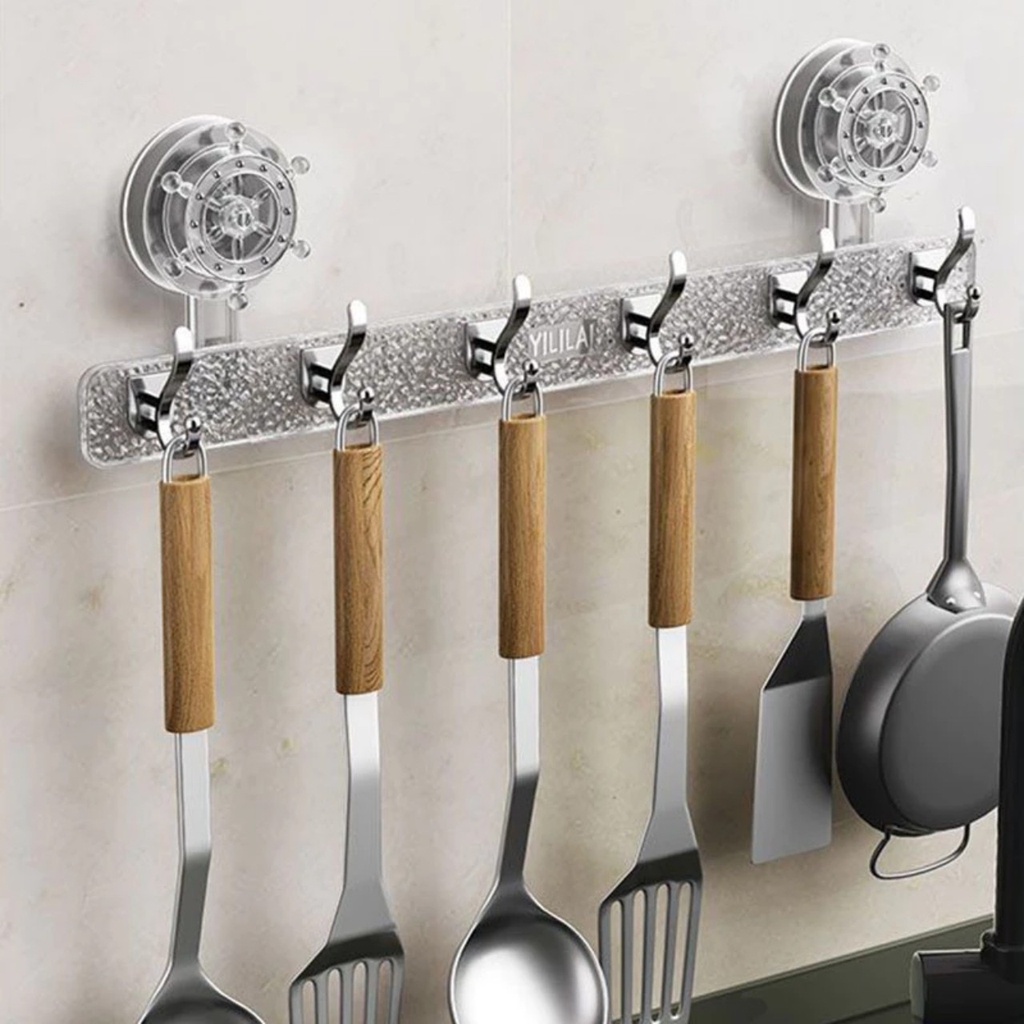 Cây treo đồ có 6 móc loại hút tường