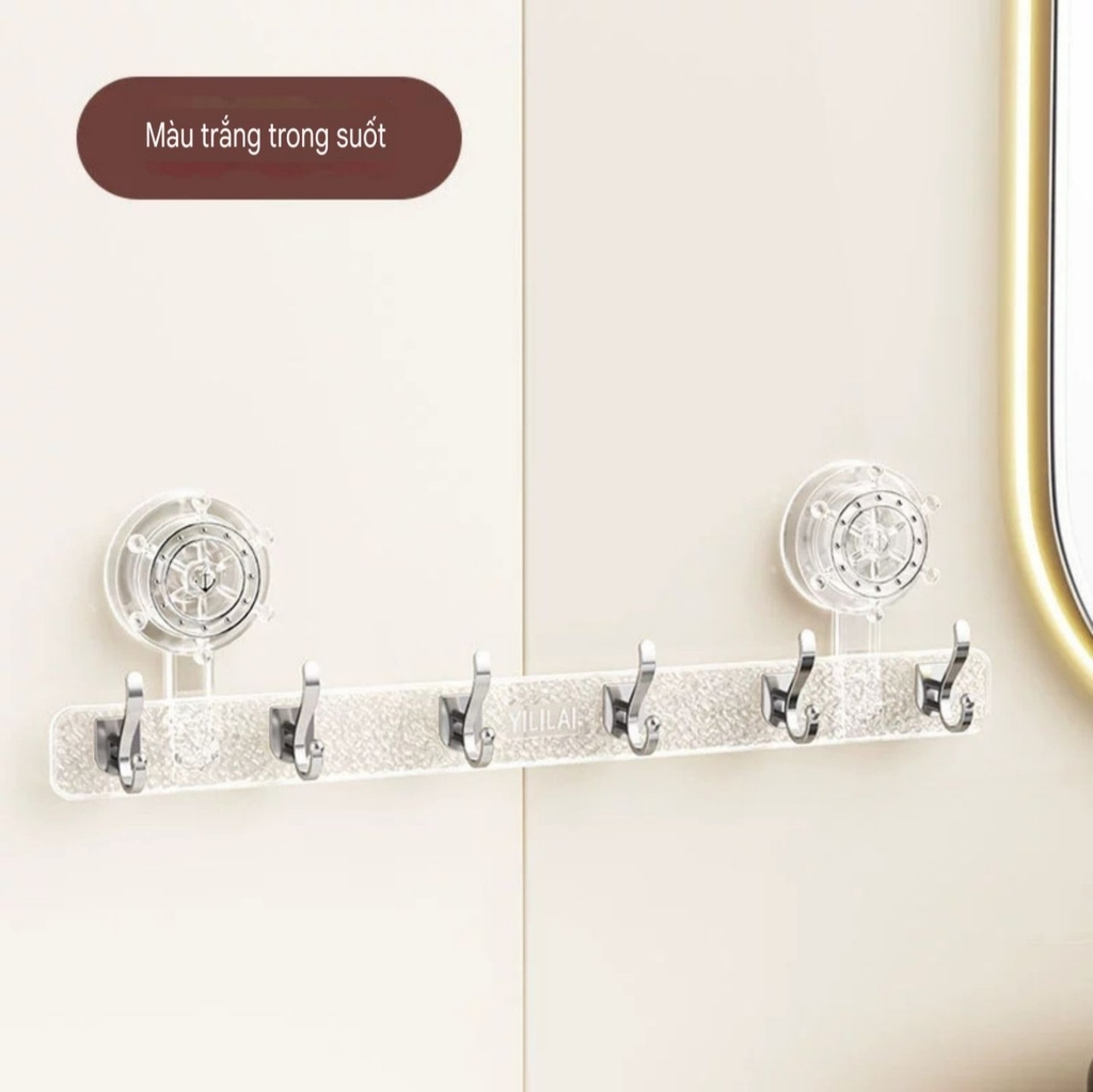 Cây treo đồ có 6 móc loại hút tường