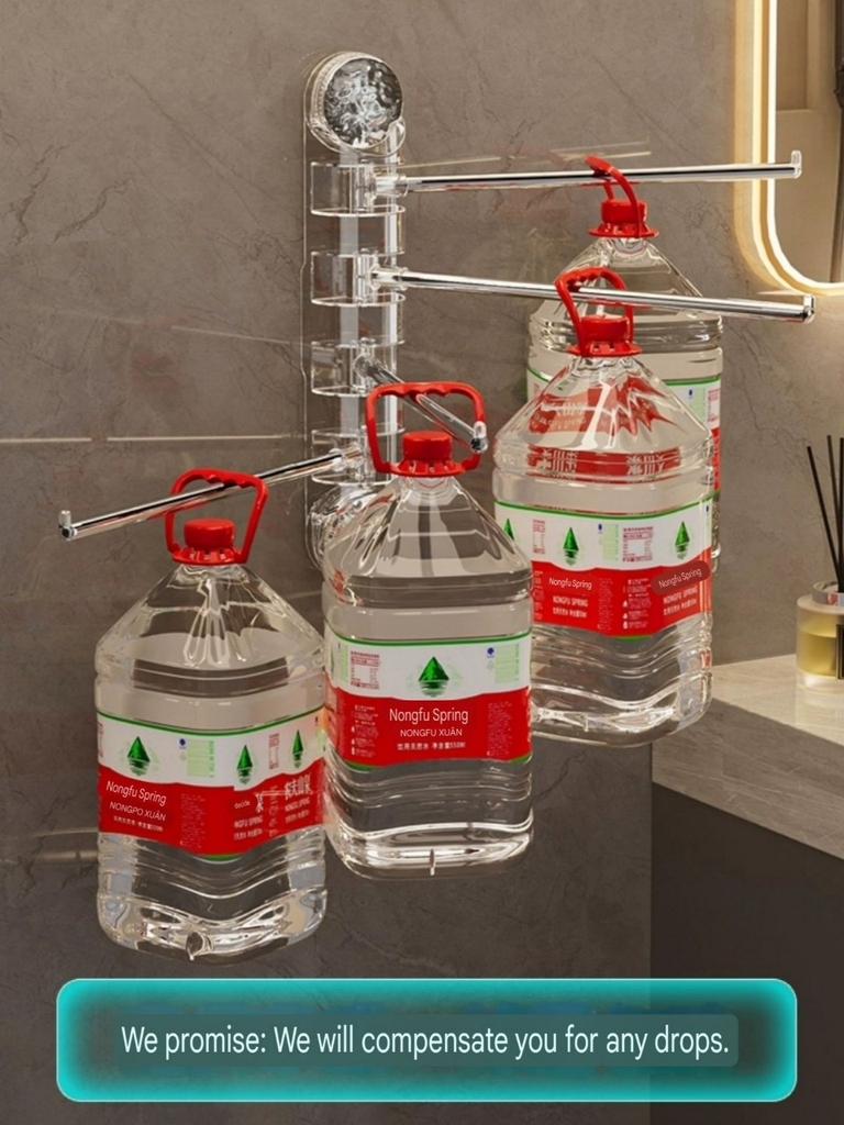 Giá treo khăn 4 nhánh loại hút tường