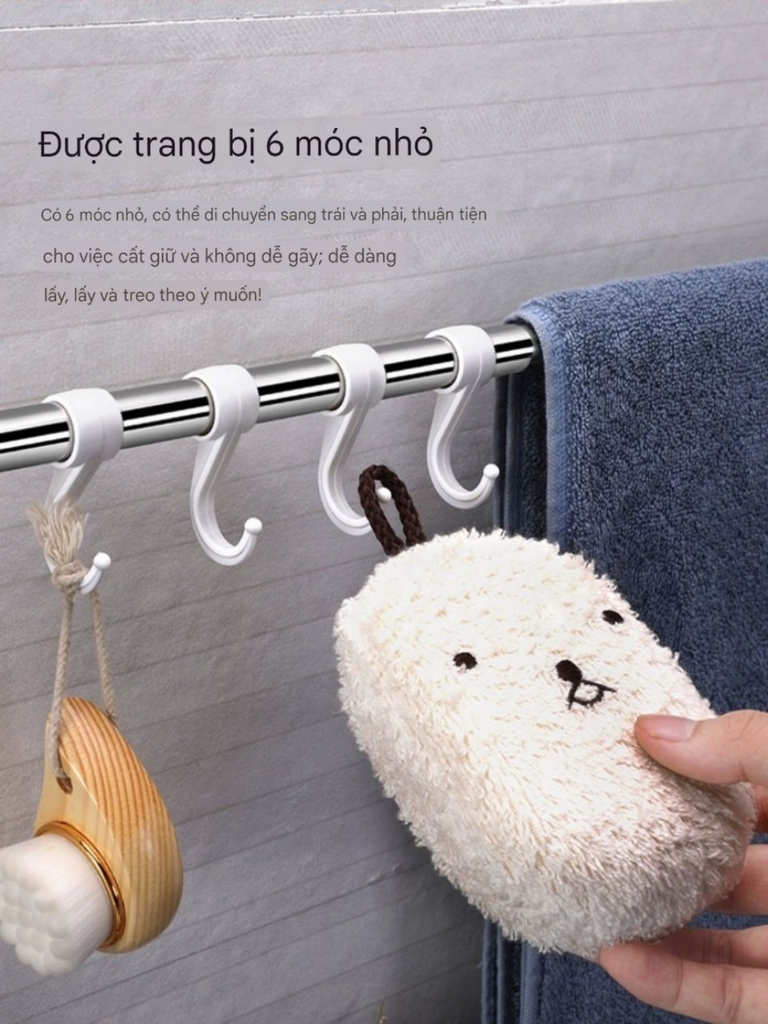 Thanh treo khăn tắm không cần khoan tường