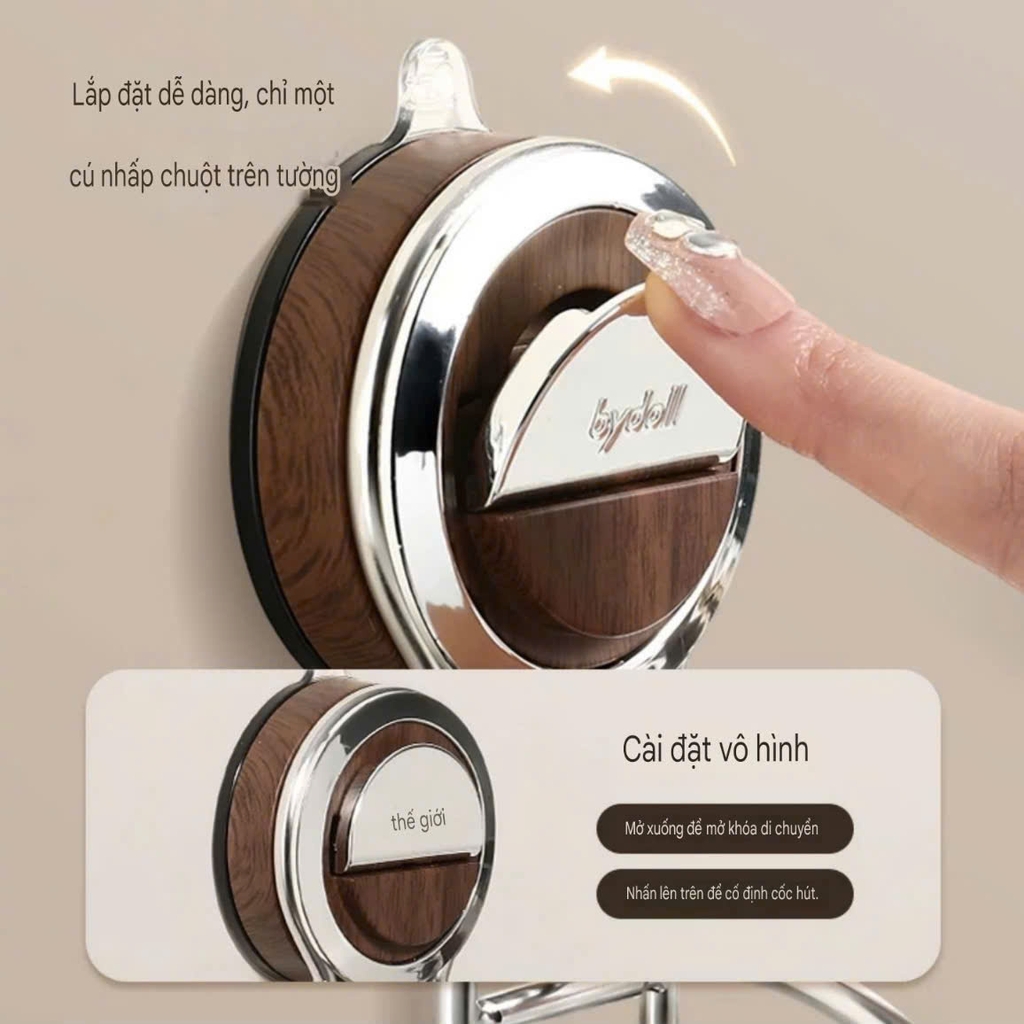 Giá treo khăn giấy cuộn kiểu hút tường