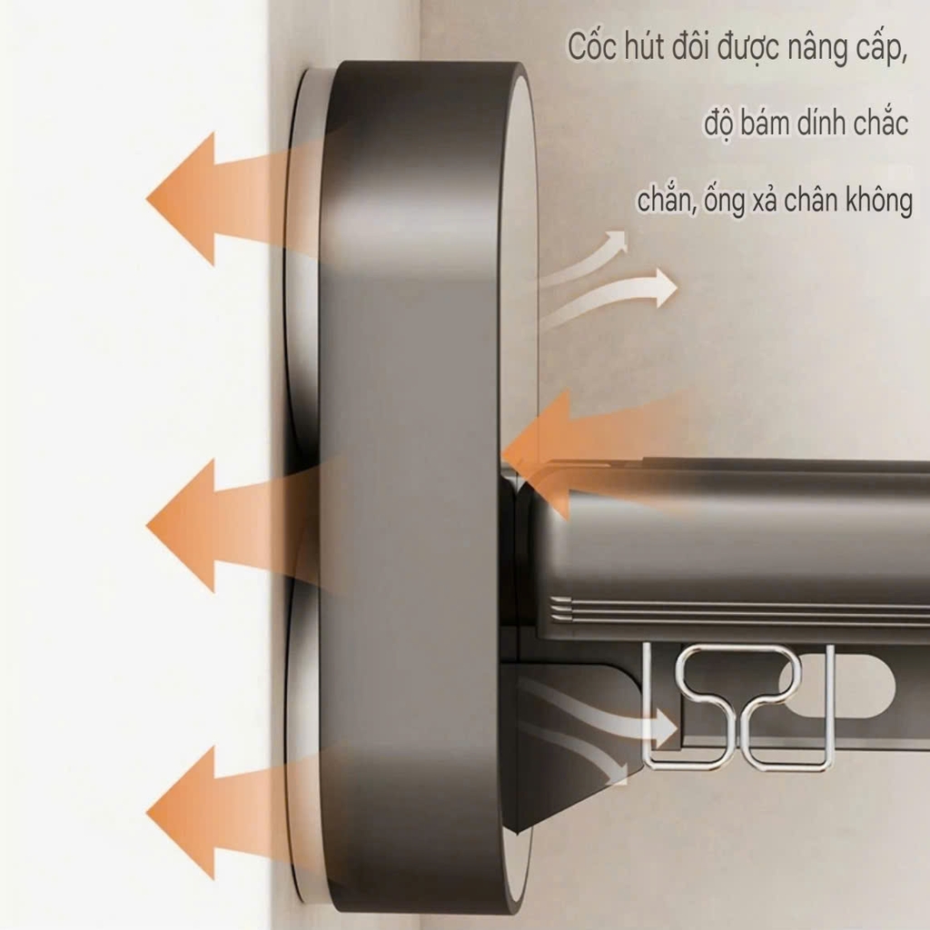 Giá treo quần áo kiểu hút tường