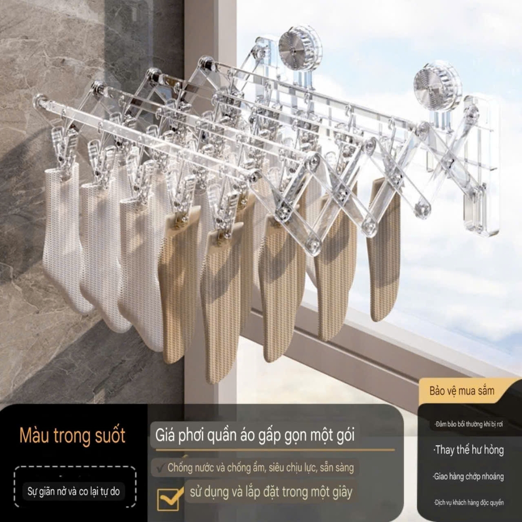 Giàn phơi đồ kiểu xếp gọn