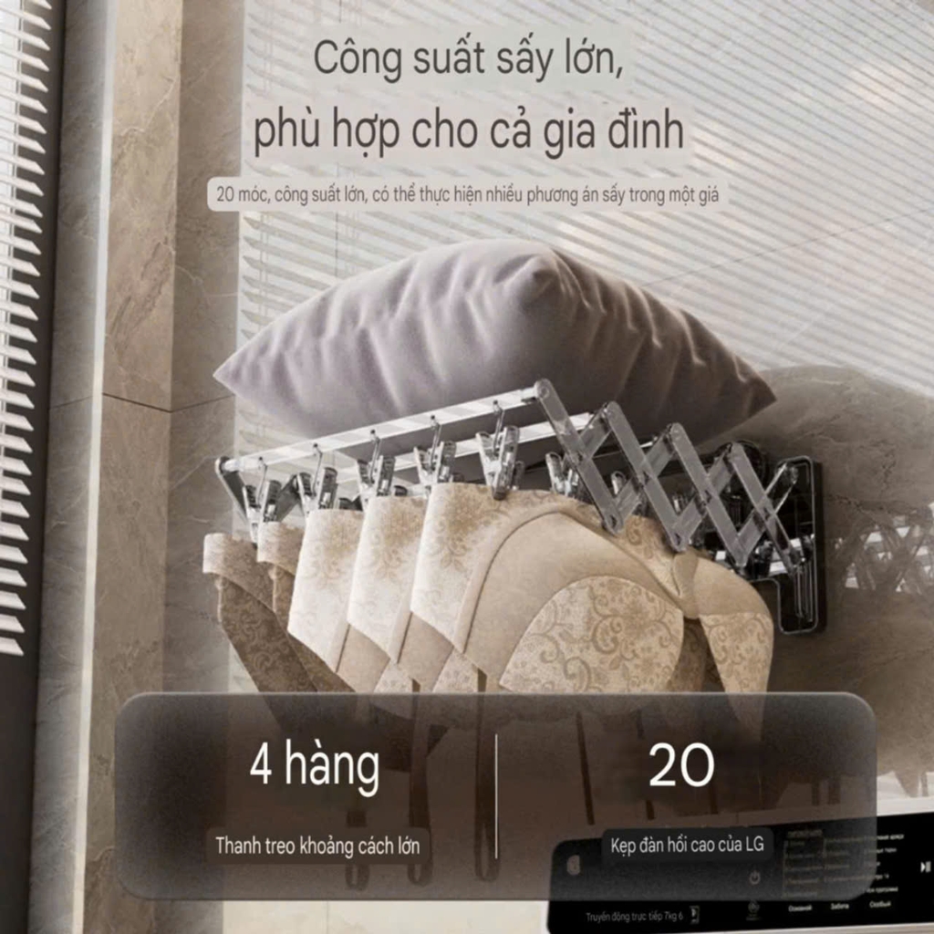 Giàn phơi đồ kiểu xếp gọn