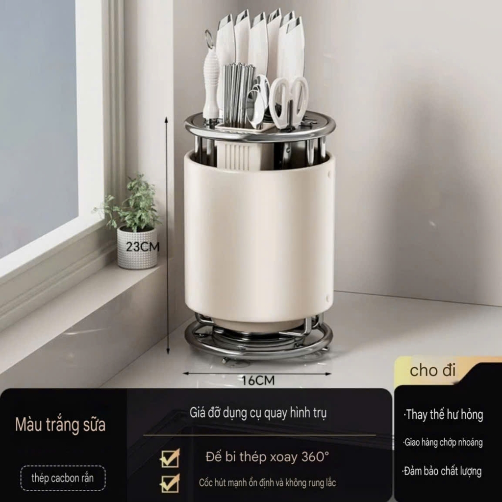  Hộp để dao kéo muỗng đũa xoay 360 độ