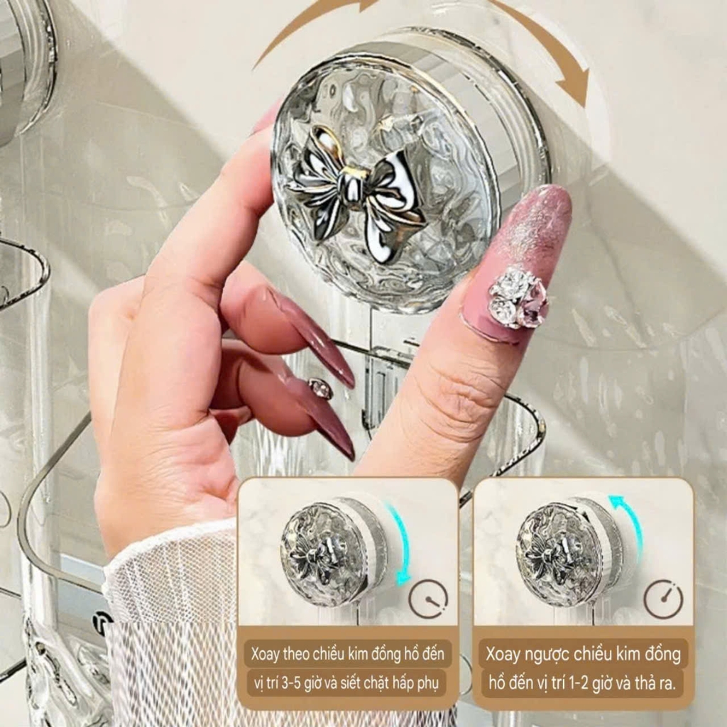 Hộp để đồ nhà bếp, nhà tắm nhựa Mica vân sóng nước