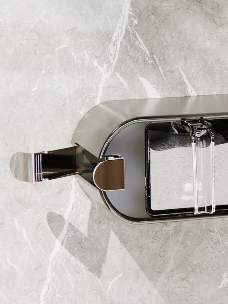 Hộp để gia vị 3 ngăn kiểu hút tường