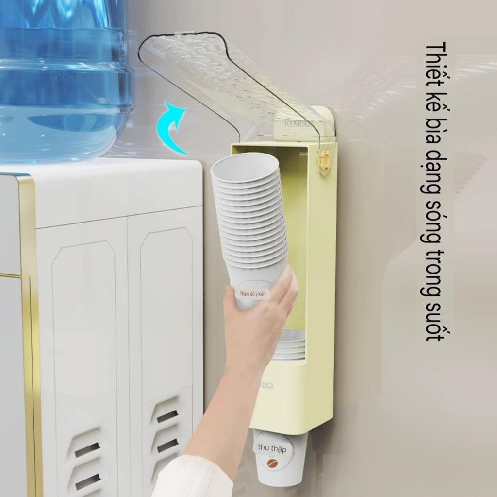 Hộp để ly cốc kiểu hút tường