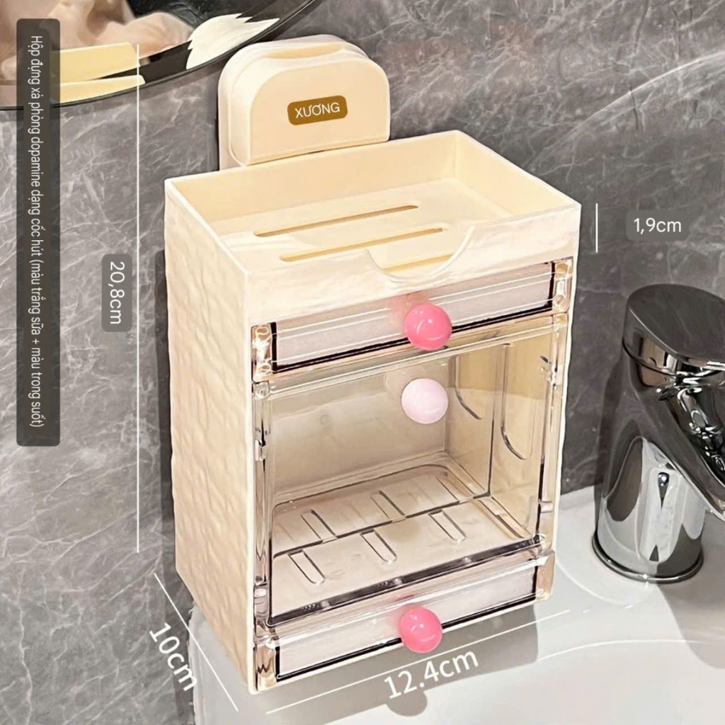 Hộp để xà phòng có nắp đậy và miếng bọt biển