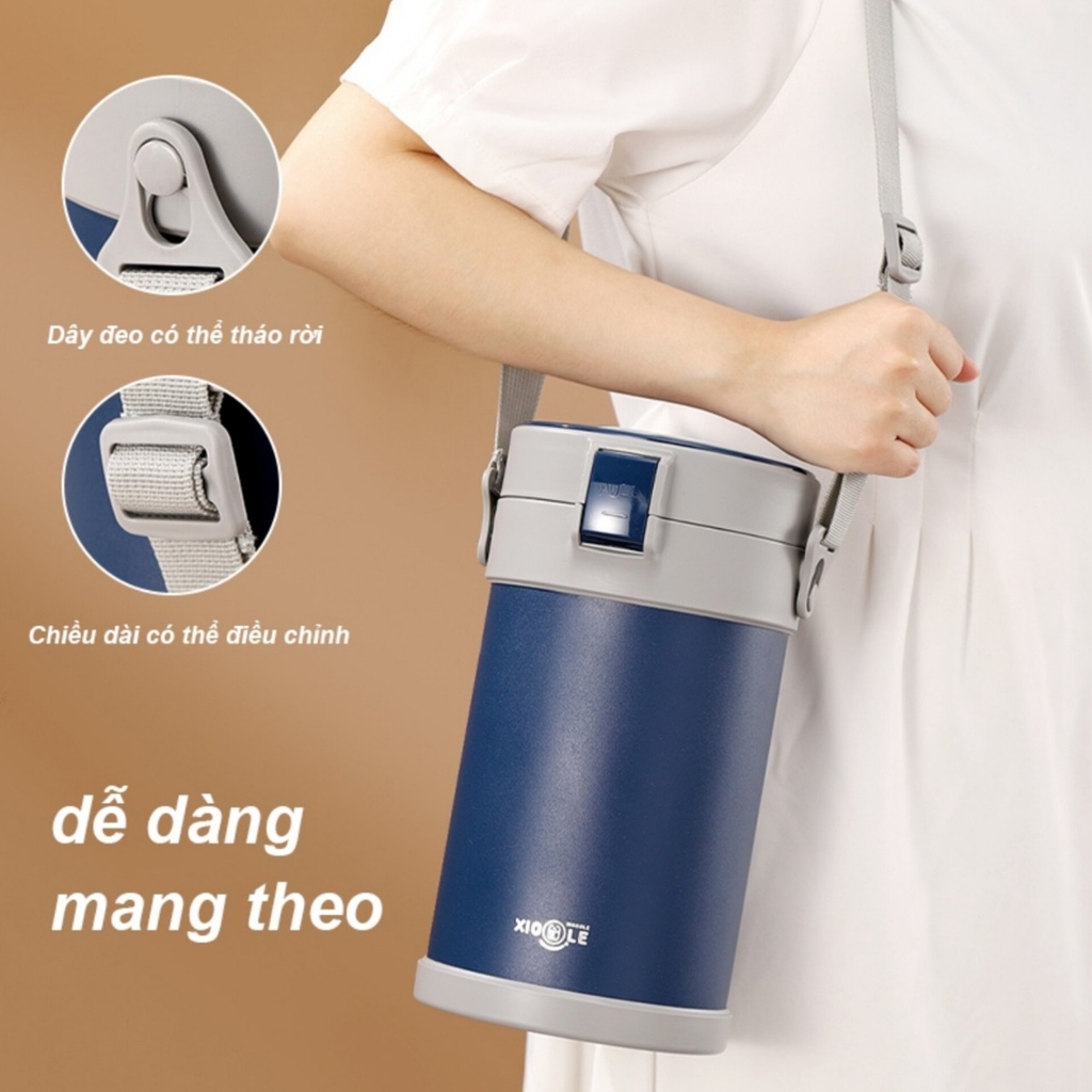 Hộp đựng cơm giữ nhiệt inox 304 có 4 ngăn