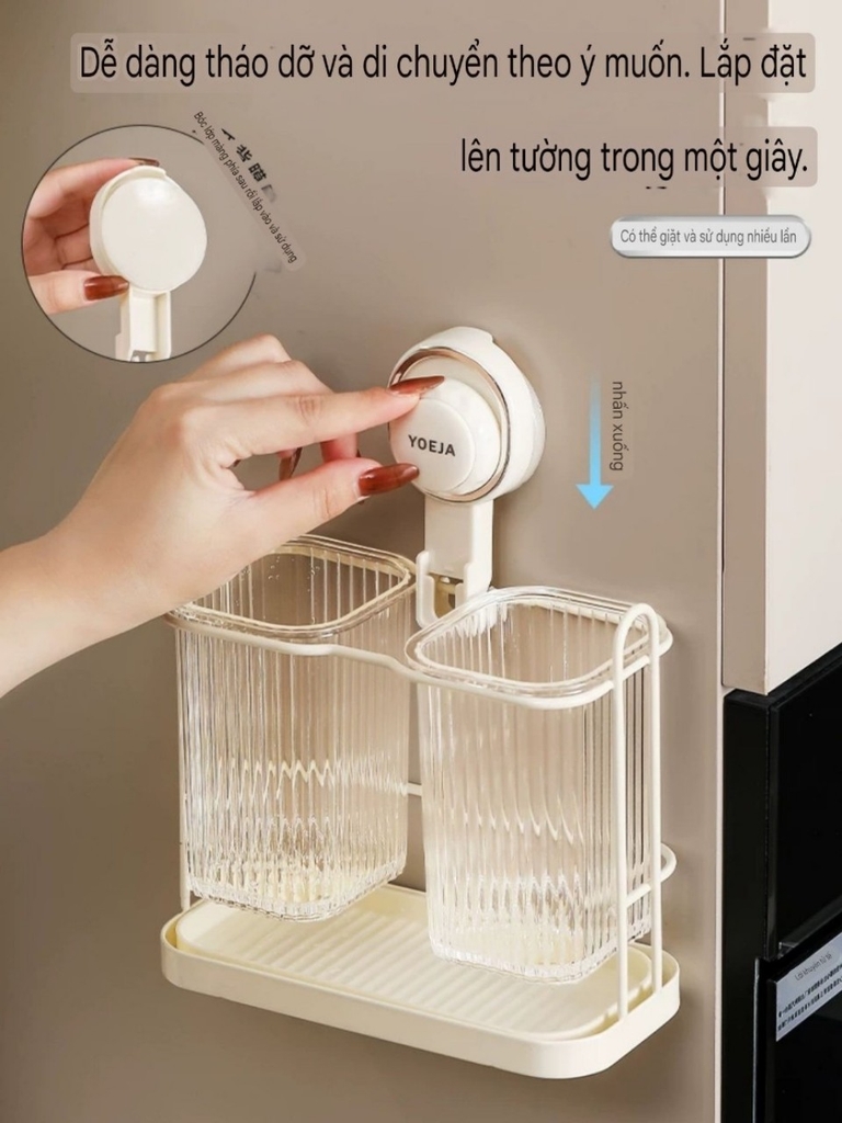 Hộp đựng đũa bằng thép và nhựa Mica