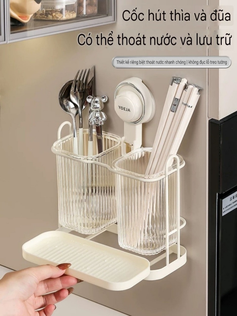 Hộp đựng đũa bằng thép và nhựa Mica