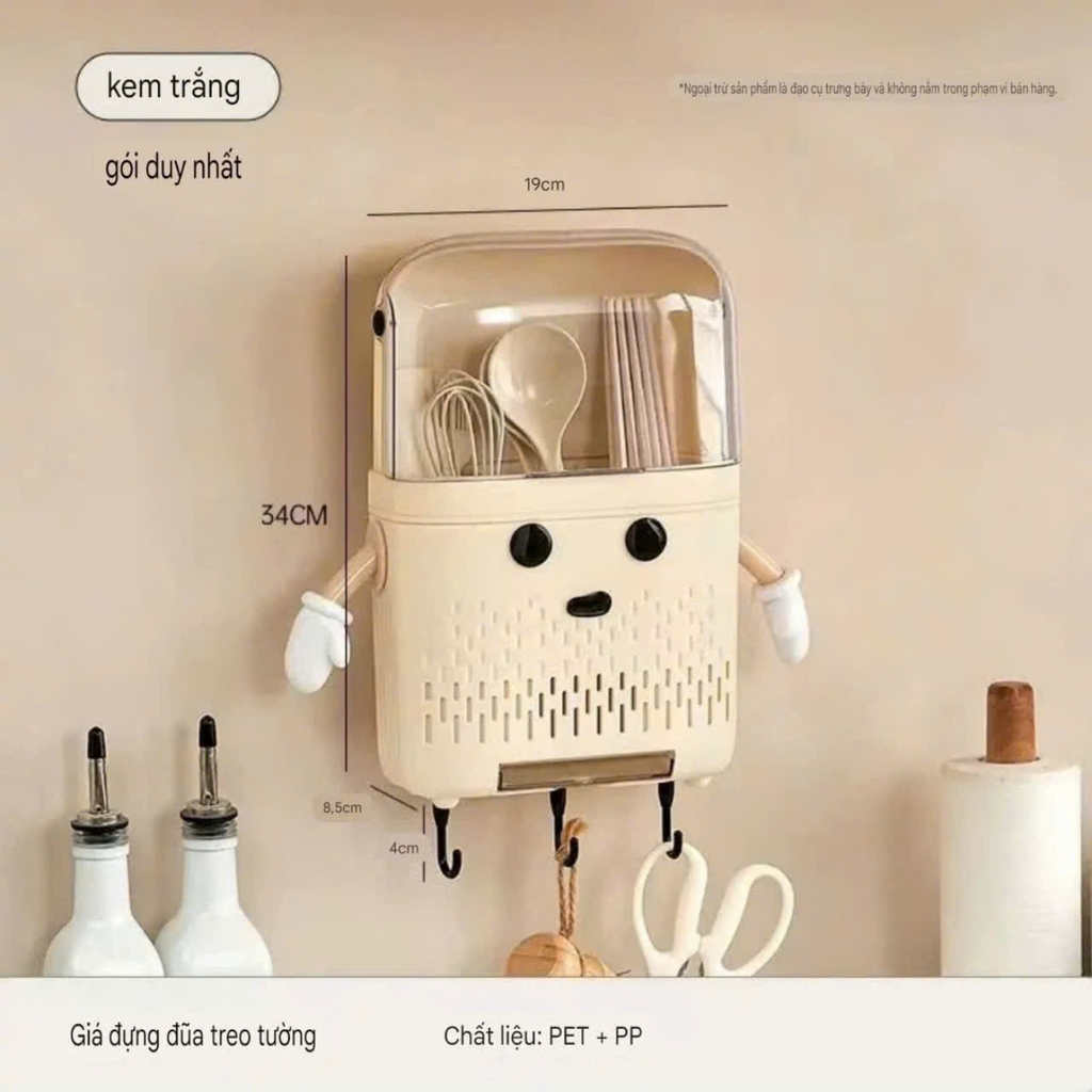 Hộp đựng đũa dán tường hình cánh tay
