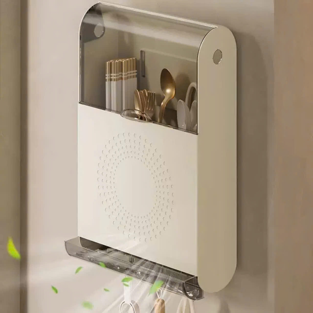 Hộp đựng đũa dán tường kiểu hình vuông