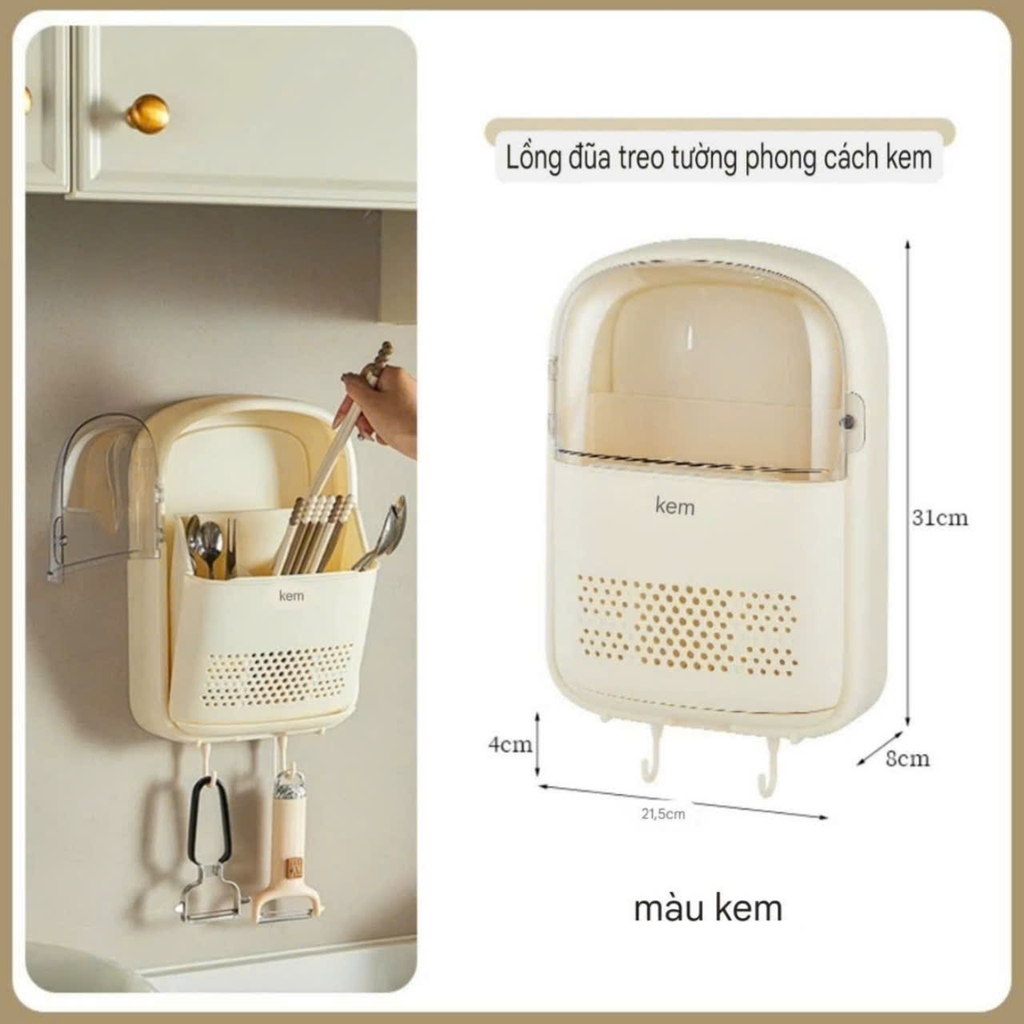 Hộp đựng đũa kiểu dán tường