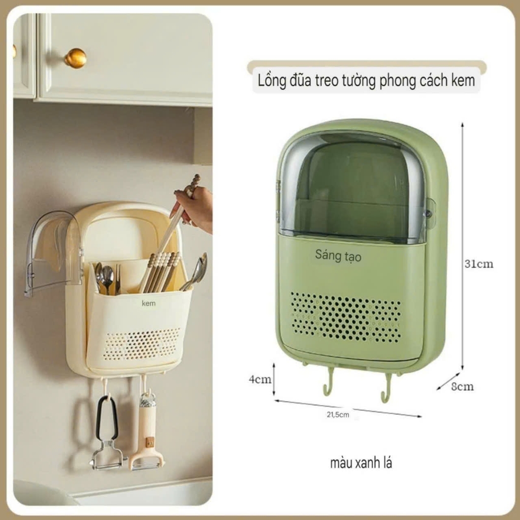 Hộp đựng đũa kiểu dán tường
