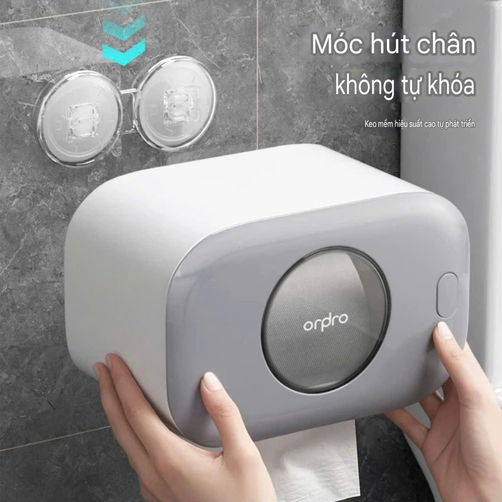 Hộp đựng giấy cuộn loại hút tường