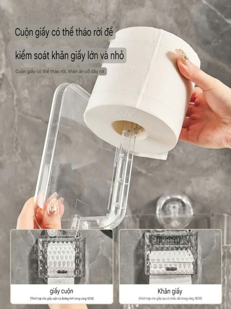 Hộp đựng giấy kiểu hút tường