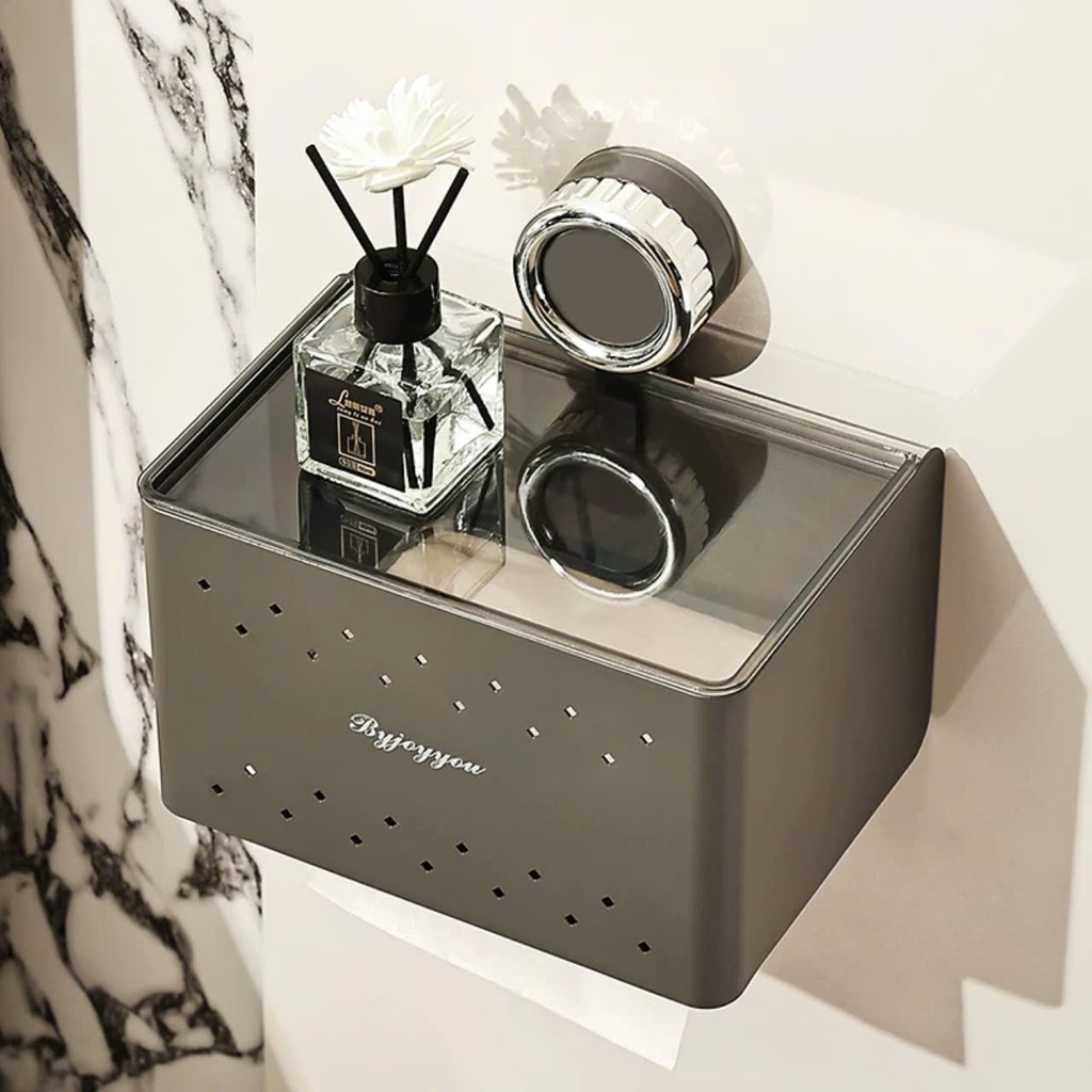 Hợp đựng khăn giấy hợp kim nhôm kiểu hút tường