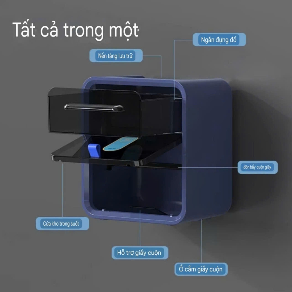 Hộp đựng khăn giấy loại dán tường