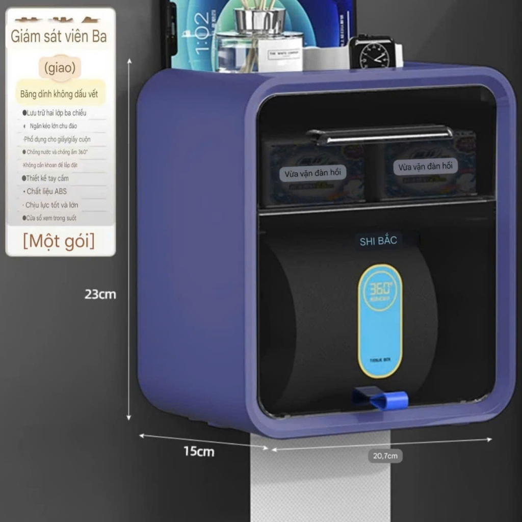 Hộp đựng khăn giấy loại dán tường