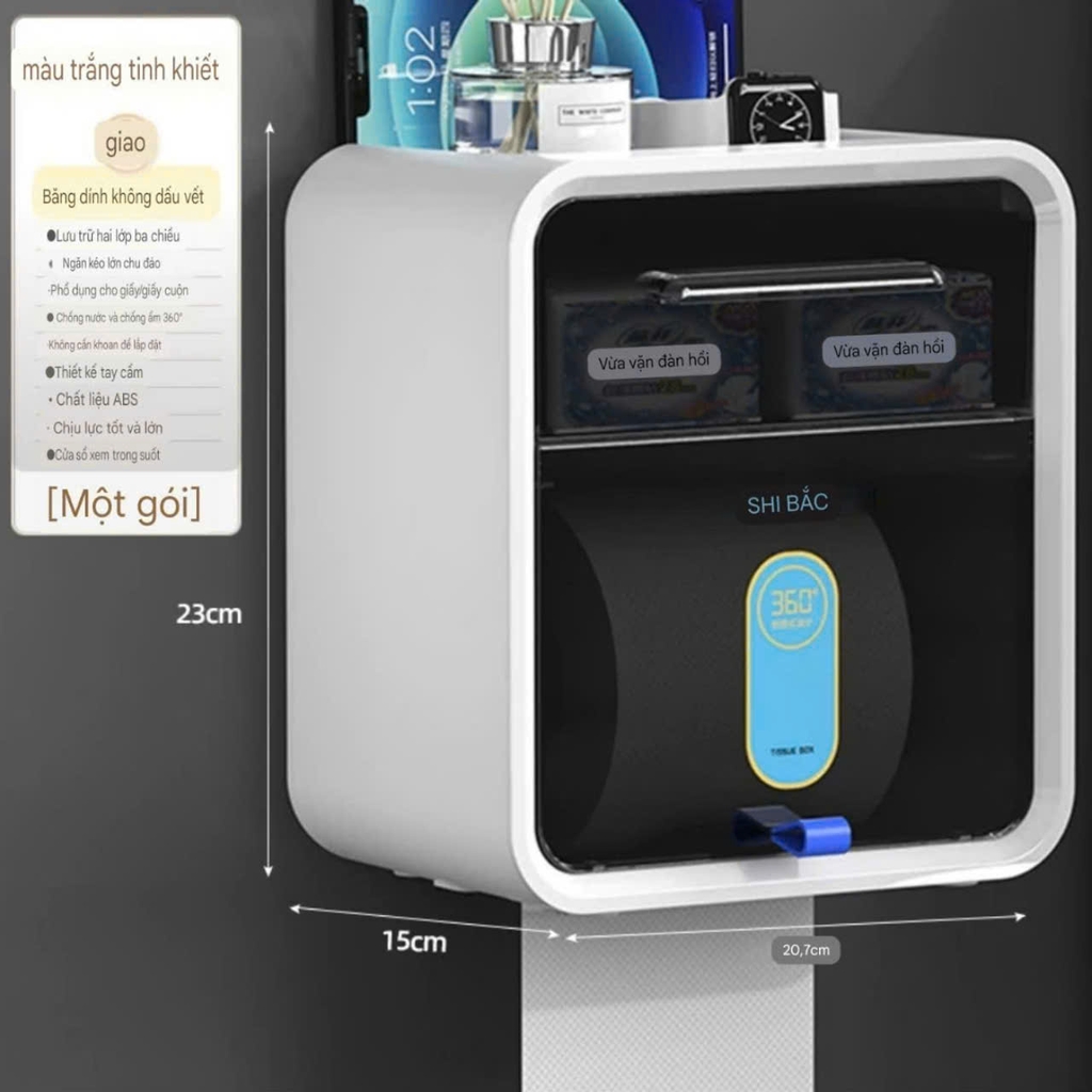 Hộp đựng khăn giấy loại dán tường