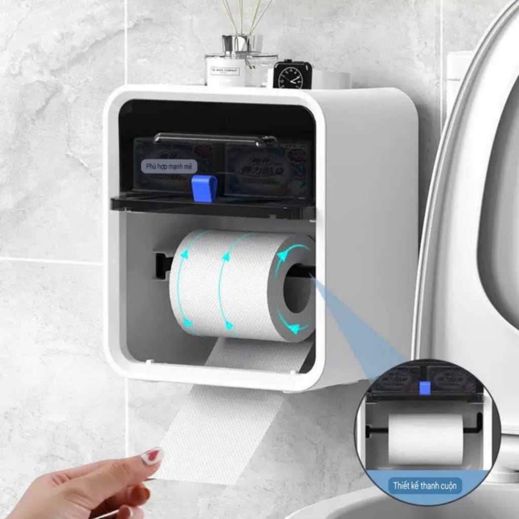 Hộp đựng khăn giấy loại dán tường