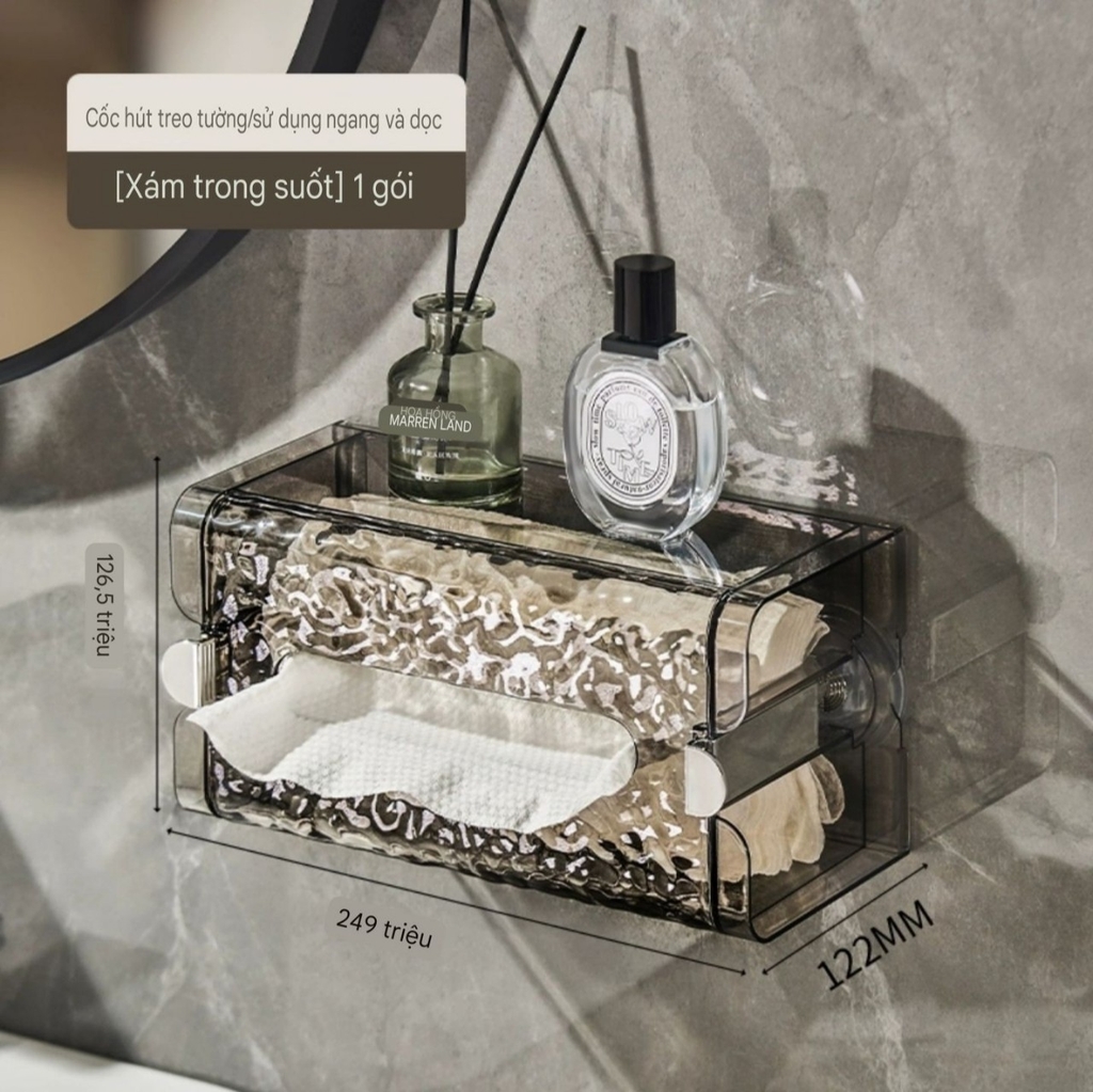 Hộp đựng khăn giấy nhựa mica trong suốt