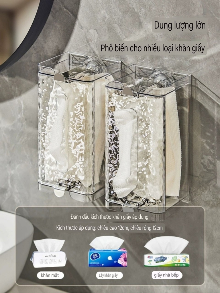 Hộp đựng khăn giấy nhựa mica trong suốt