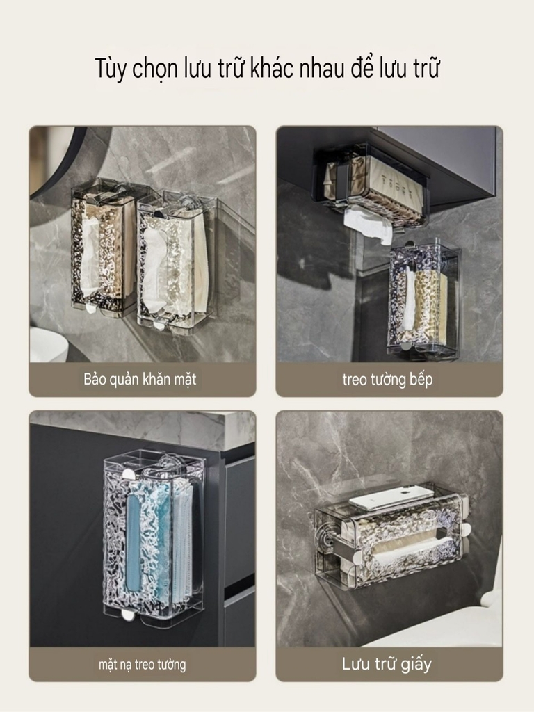 Hộp đựng khăn giấy nhựa mica trong suốt