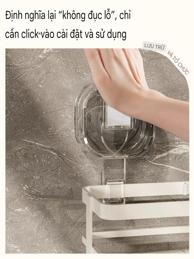 Hộp đựng muỗng đũa kiểu hút tường