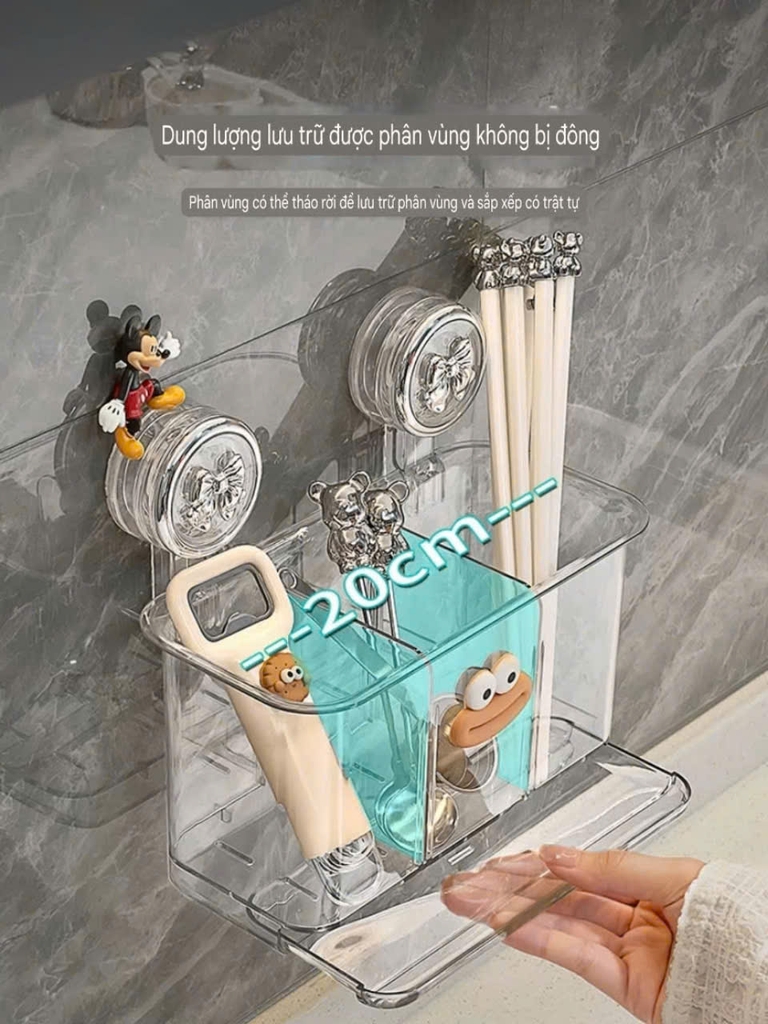 Hộp đựng muỗng đũa nhựa Mica trong suốt