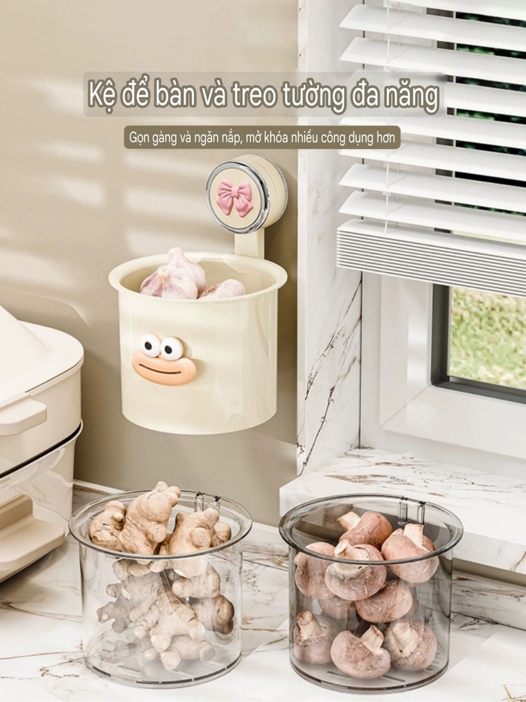 Hộp đựng mỹ phẩm và hành gừng tỏi