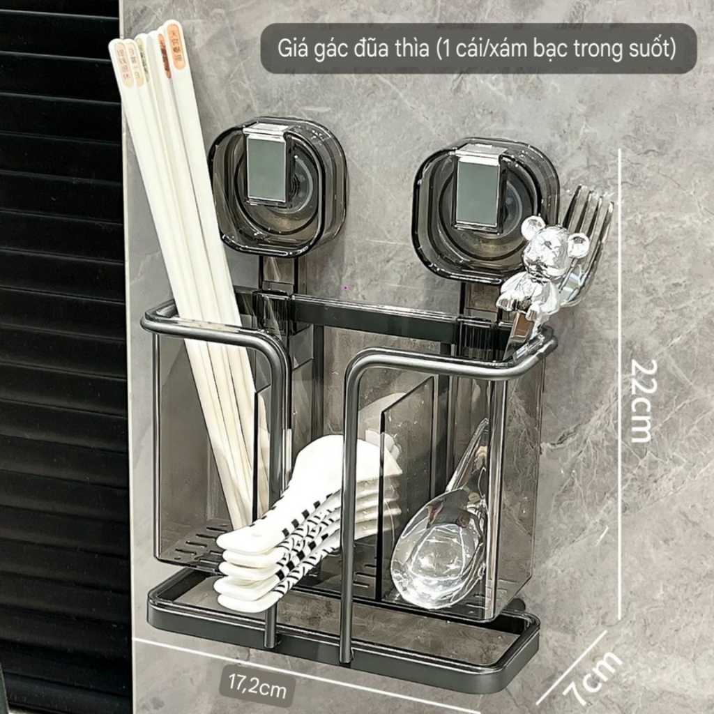 Hộp đựng thìa đũa loại hút tường