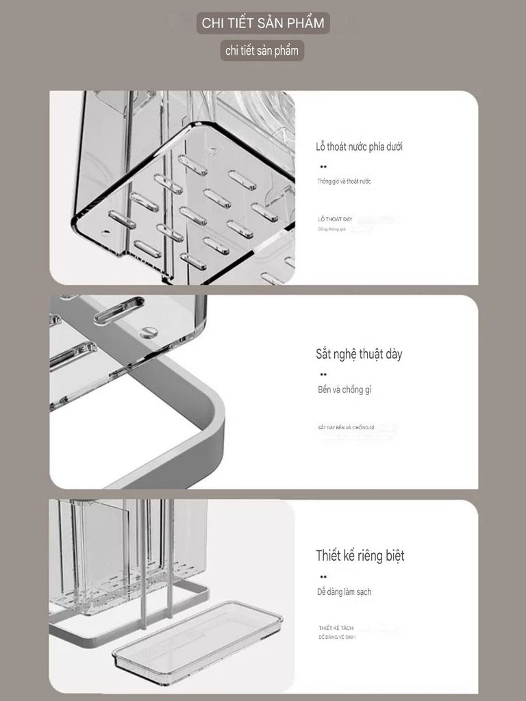 Hộp đựng thìa đũa loại hút tường