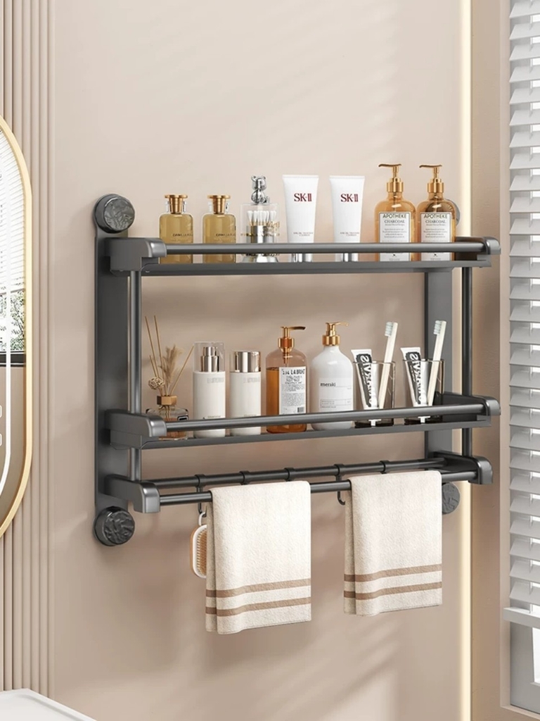 Kệ 2 tầng có 4 chân hút tường