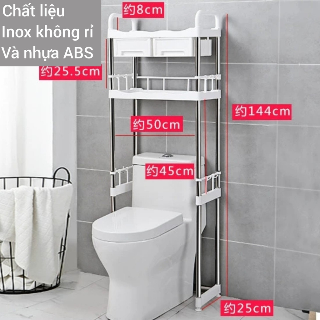 Kệ 2 tầng gác bồn cầu