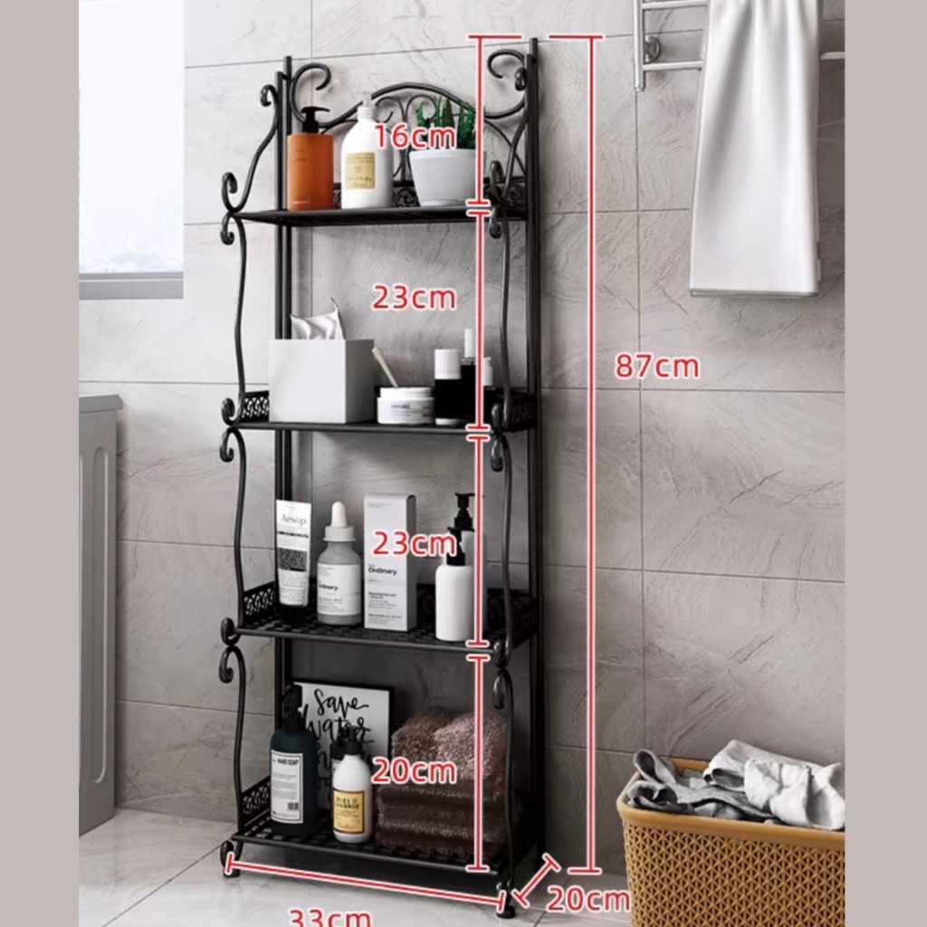 Kệ 4 tầng để sách và đồ nhà bếp, nhà tắm