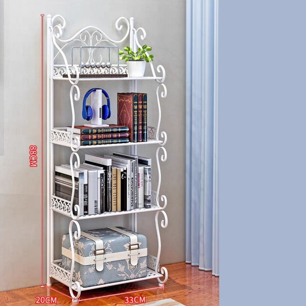 Kệ 4 tầng để sách và đồ nhà bếp, nhà tắm