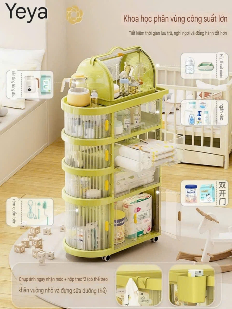 Tủ 5 tầng để đồ cho bé kiểu gấp xếp
