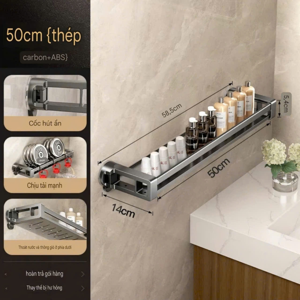 Kệ chữ nhật bằng thép carbon phủ sơn men