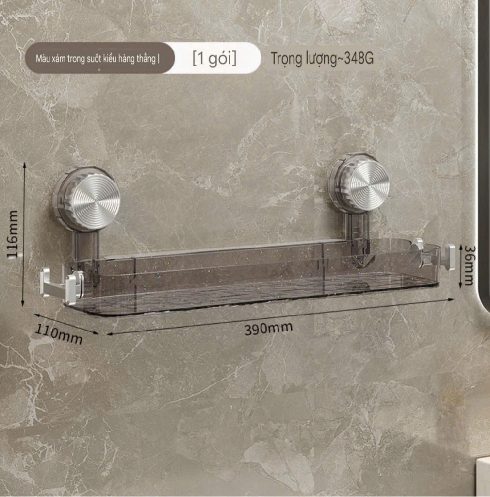 Kệ chữ nhật có móc nhỏ treo đồ ở cạnh