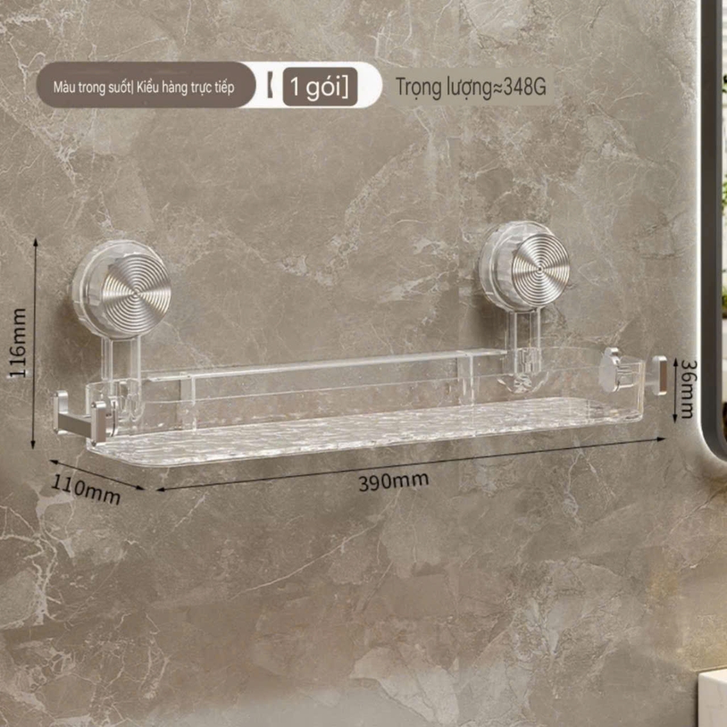 Kệ chữ nhật có móc nhỏ treo đồ ở cạnh