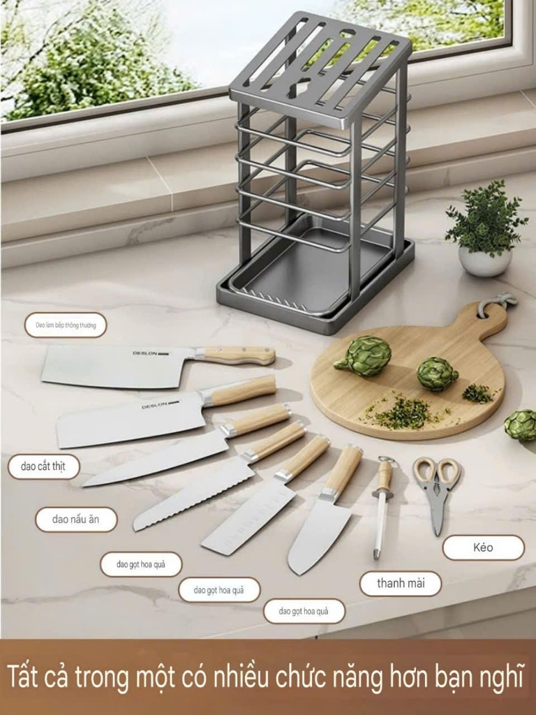 Kệ để dao kéo và gác muỗng đũa