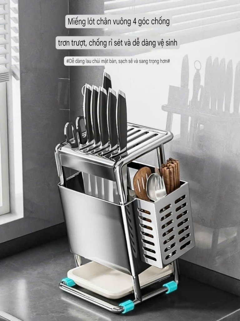 Kệ để dao muỗng đũa bằng thép không rỉ