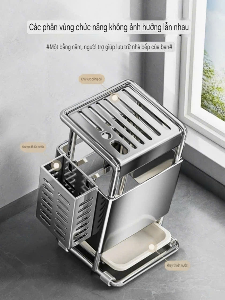 Kệ để dao muỗng đũa bằng thép không rỉ