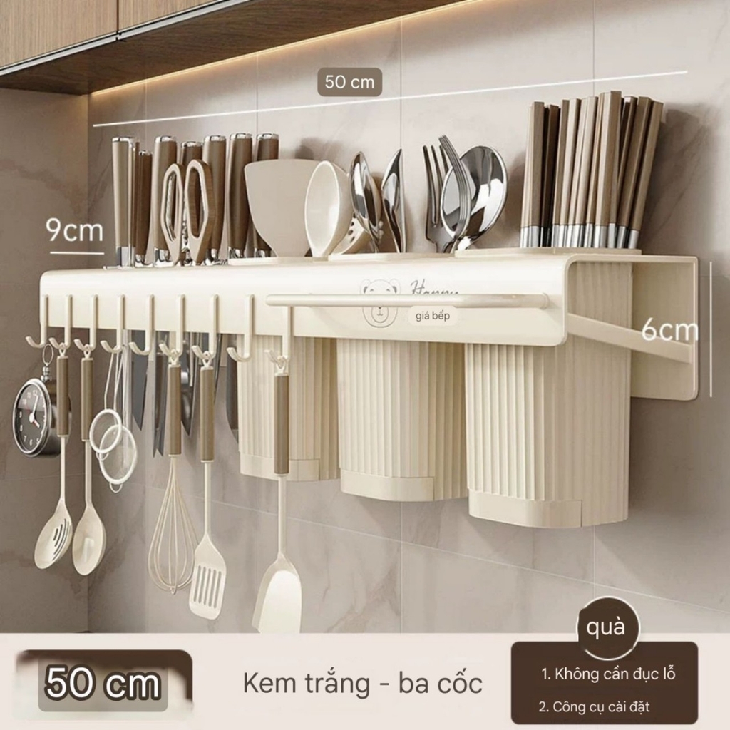 Kệ để dao muỗng đũa kiểu dán tường