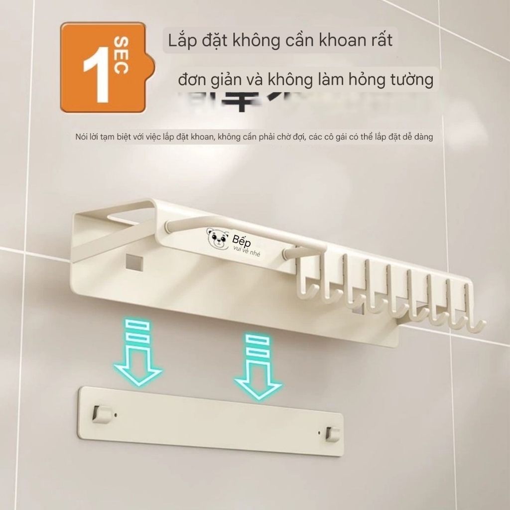 Kệ để dao muỗng đũa kiểu dán tường